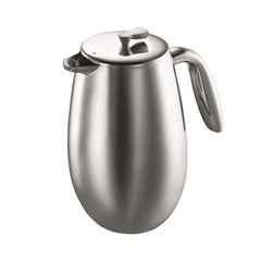 Bodum Colombia Double Wall French Press Coffee Maker 1L - 8 Cup Stainless Steel