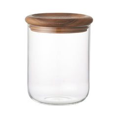 BAUM NEU Canister 800ml - Heat-Resistant Glass with Acacia Wooden Lid