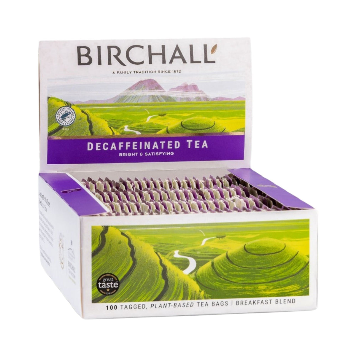 Birchall Decaffeinated Tea – 100 Tagged Tea Bags - Rainforest Alliance