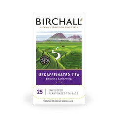 Birchall Decaffeinated Tea – 25 Plant-Based Enveloped Tea Bags, Bright & Full Flavour