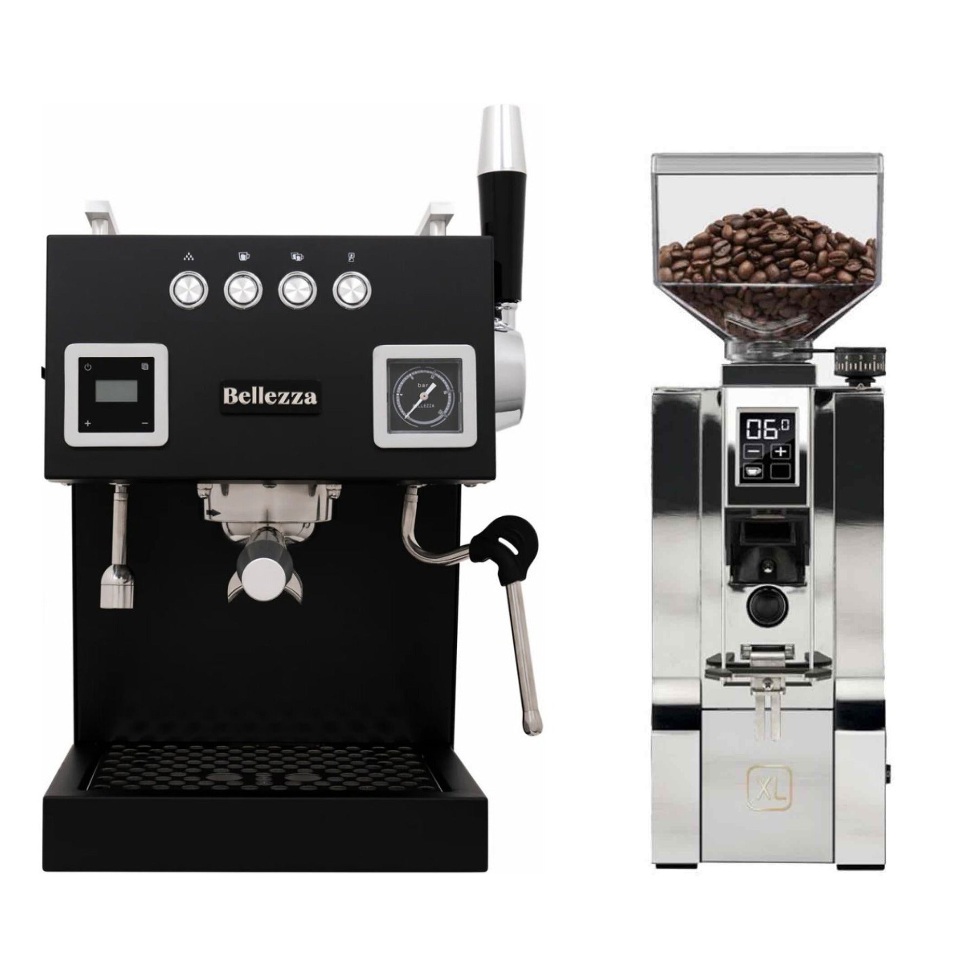Bellezza Bellona Espresso Machine & Eureka Oro Mignon XL 65 Coffee Grinder Bundle