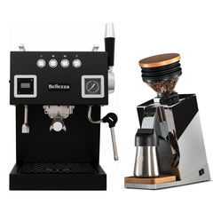 Bellezza Bellona Dual Boiler Espresso Machine & Eureka Oro Mignon Single Dose Pro Grinder Bundle