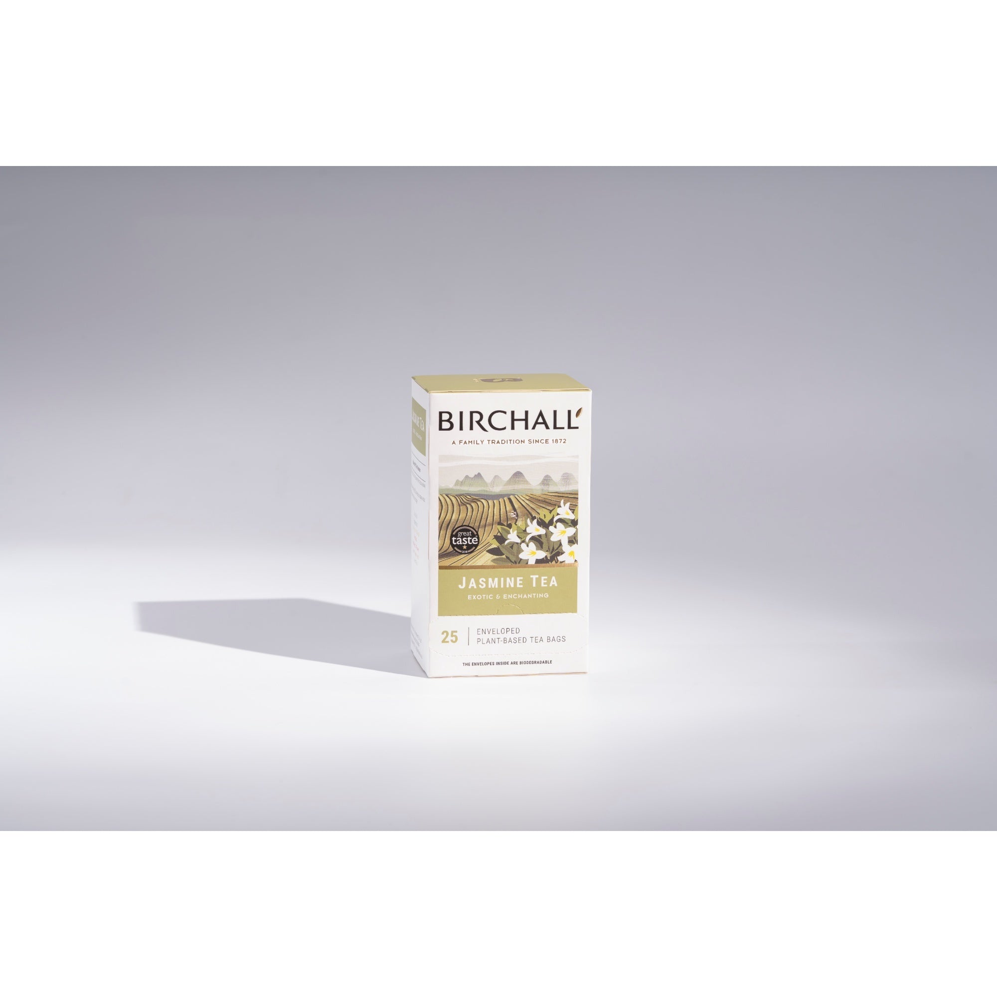 Birchall Jasmine Tea Plant-Based Enveloped Tea Bags – 25 Pack