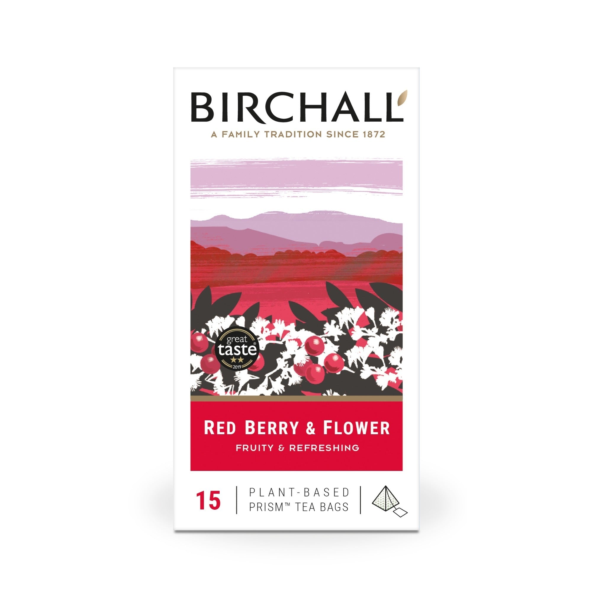 Birchall Red Berry & Flower Prism Tea Bags