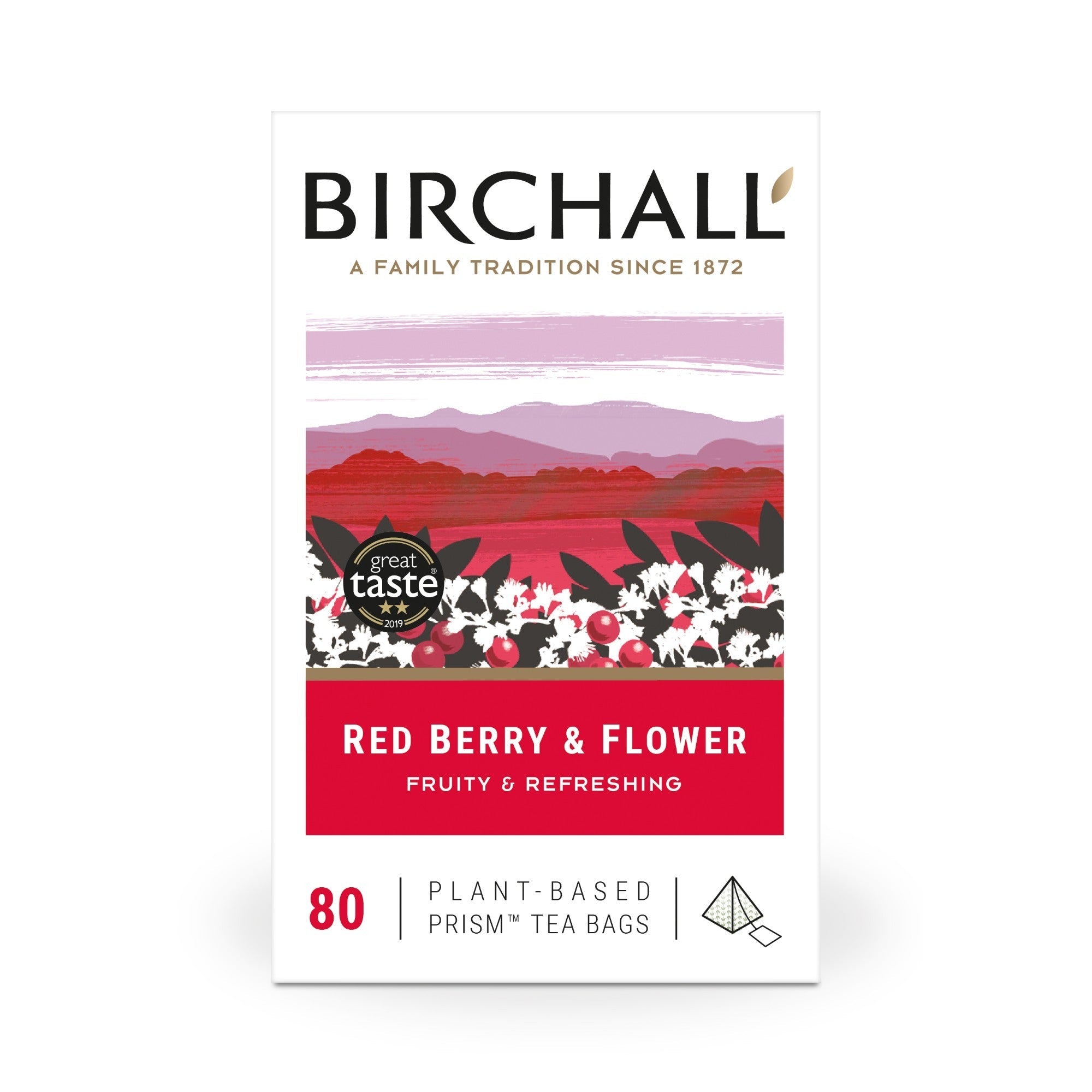 Birchall Red Berry & Flower Prism Tea Bags