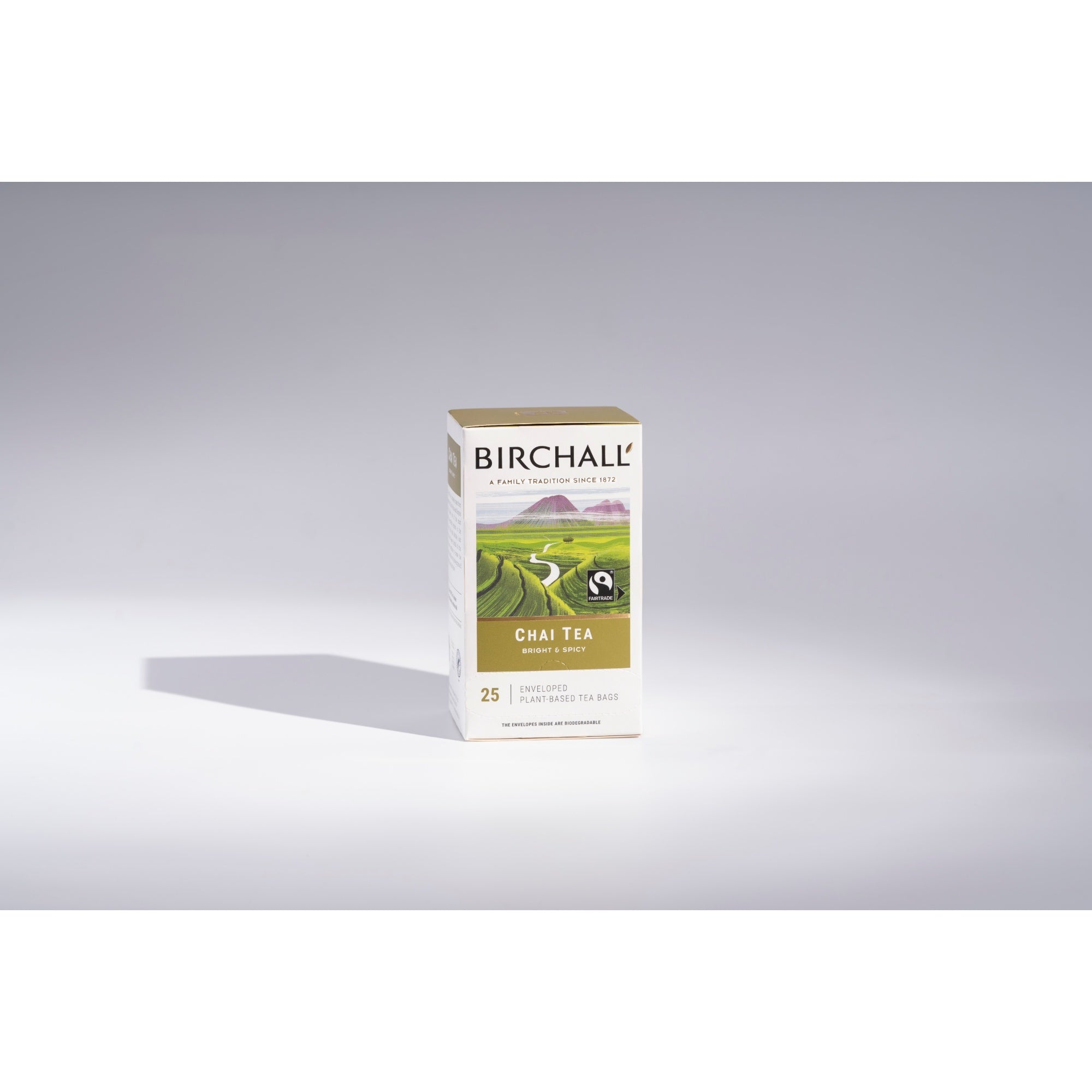 Birchall Chai Tea Plant-Based Enveloped Tea Bags – 25 Pack