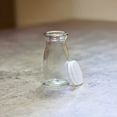 100ml Glass Milk / Juice Bottle with Lid