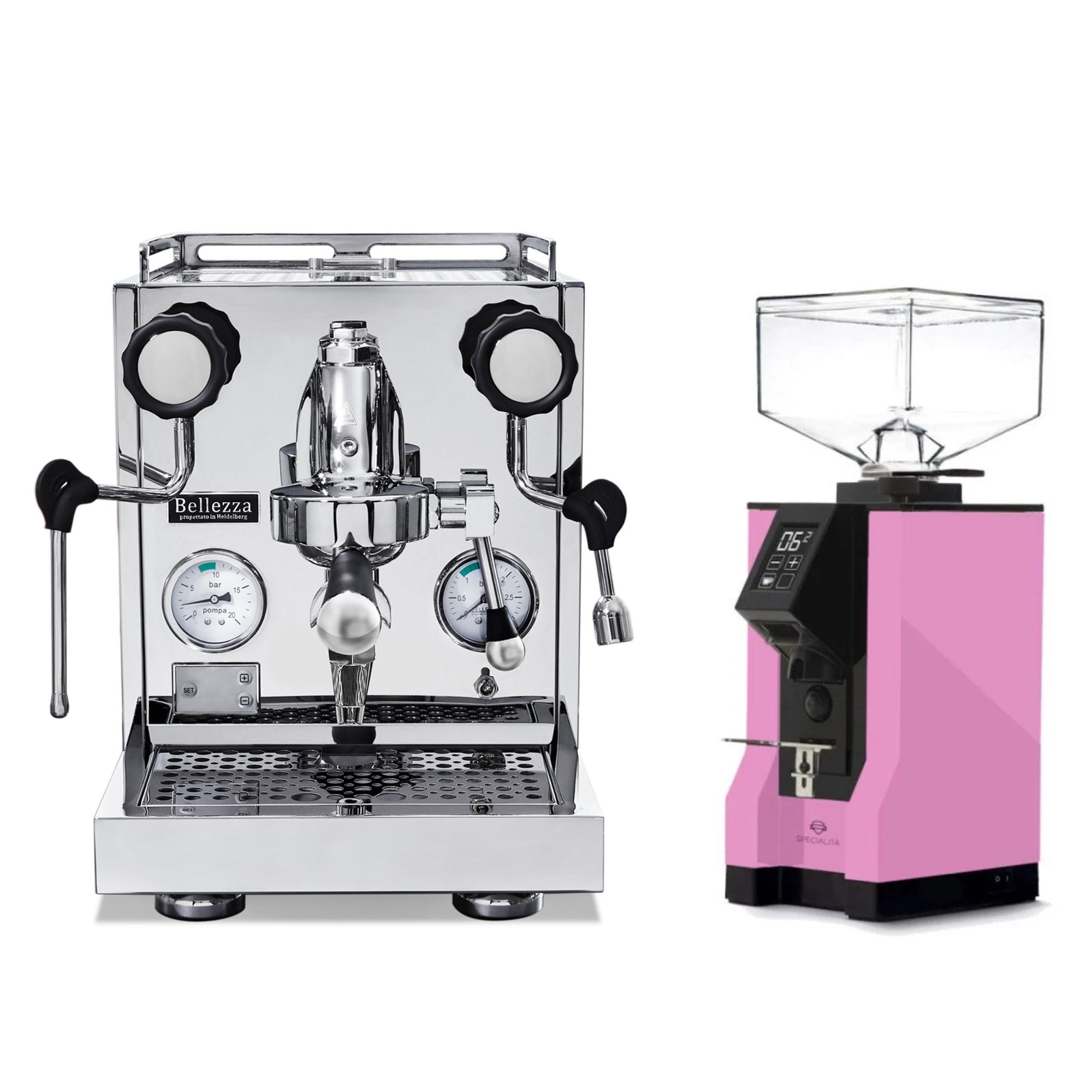 Bellezza Inizio V Espresso Machine + Eureka Mignon Specialità Coffee Grinder Bundle