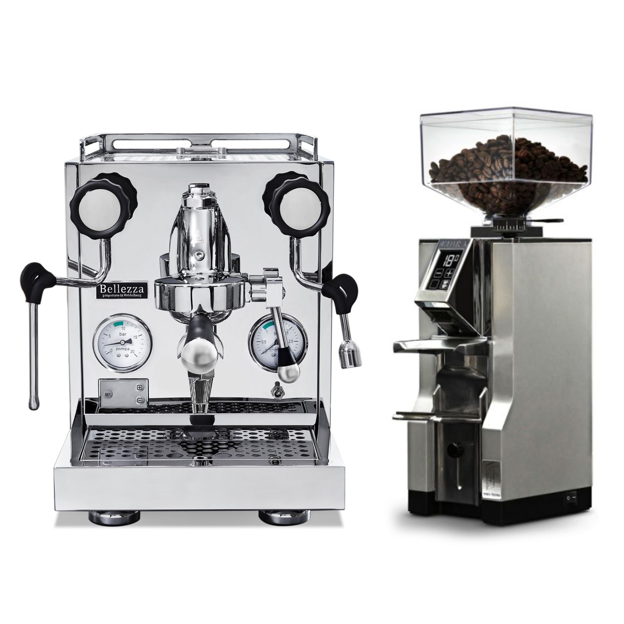 Bellezza Inizio V Espresso Machine + Eureka Mignon Libra Coffee Grinder Bundle