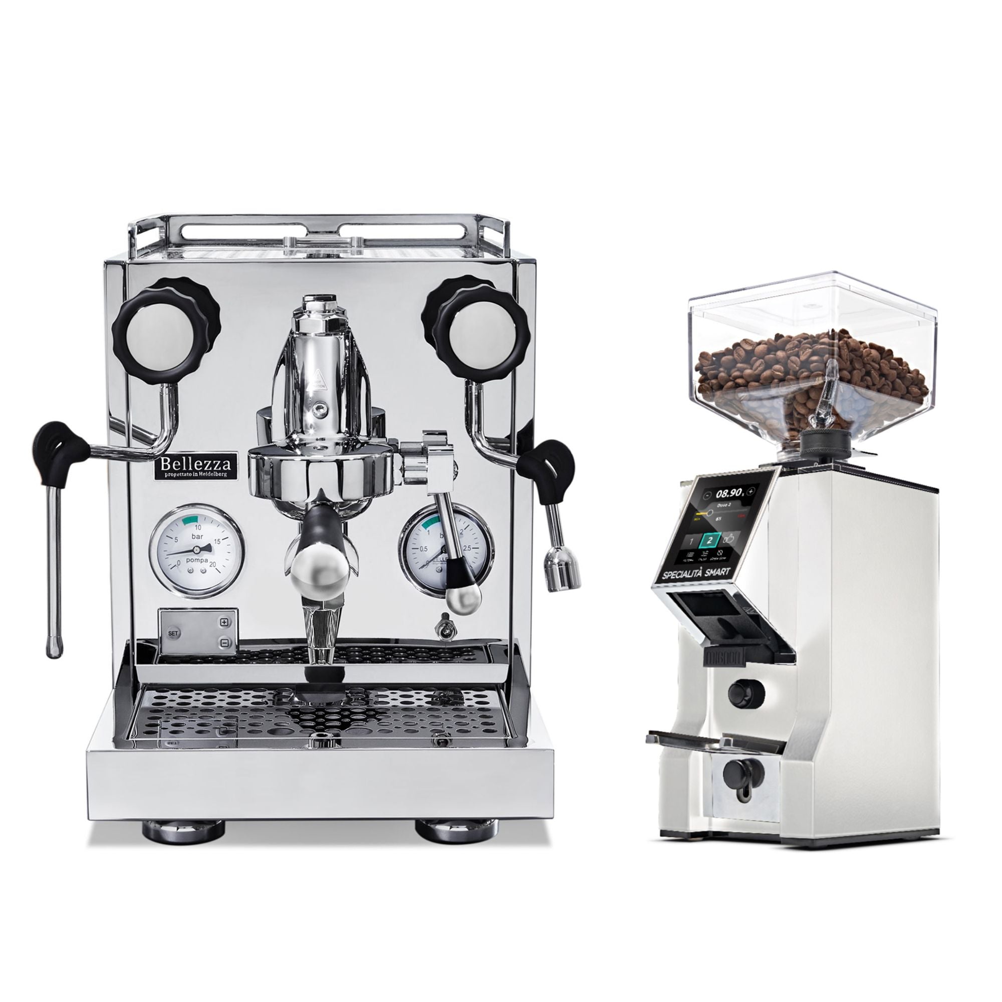 Bellezza Inizio V Espresso Machine + Eureka Mignon Specialità Smart Grinder Bundle