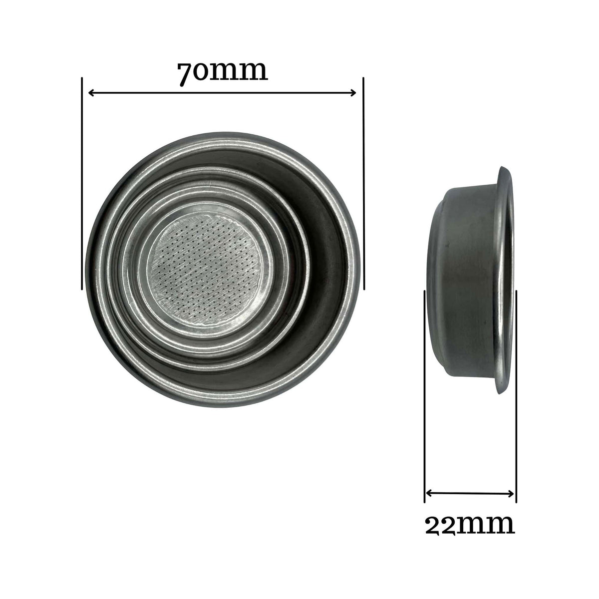 2 Cup Pod Filter Basket – Compatible with Multiple Espresso Machines