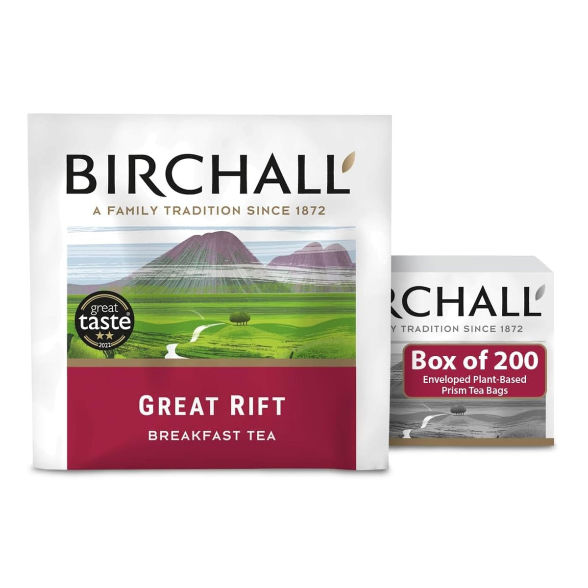 Birchall Great Rift Breakfast Blend 200 Enveloped Plant-Based Prism Tea Bags