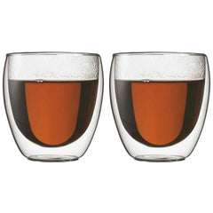 Bodum Pavina Glass Double Wall Coffee Cup - 0.25l / 8oz - Pack of 6