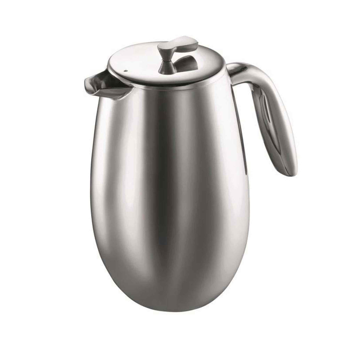 Bodum Colombia Double Wall French Press Coffee Maker 1L - 8 Cup Stainless Steel