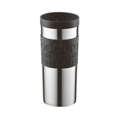 Bodum Travel Coffee Mug - Stainless Steel - 0.35l - 12oz - Push On Lid