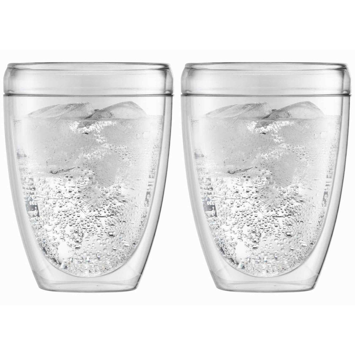 Bodum Pavina Plastic Double Wall Coffee Cup - 0.25l / 8oz - Pack of 2