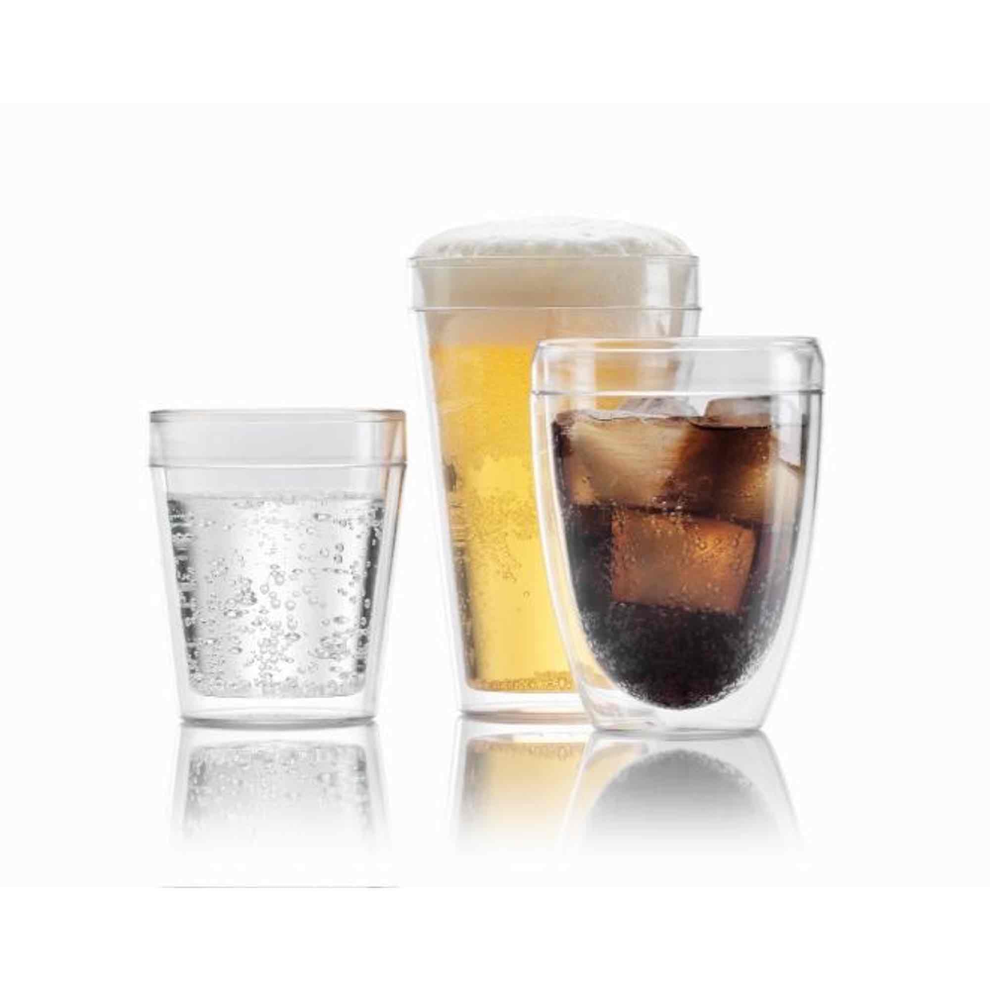 Bodum Pavina Plastic Double Wall Coffee Cup - 0.25l / 8oz - Pack of 2