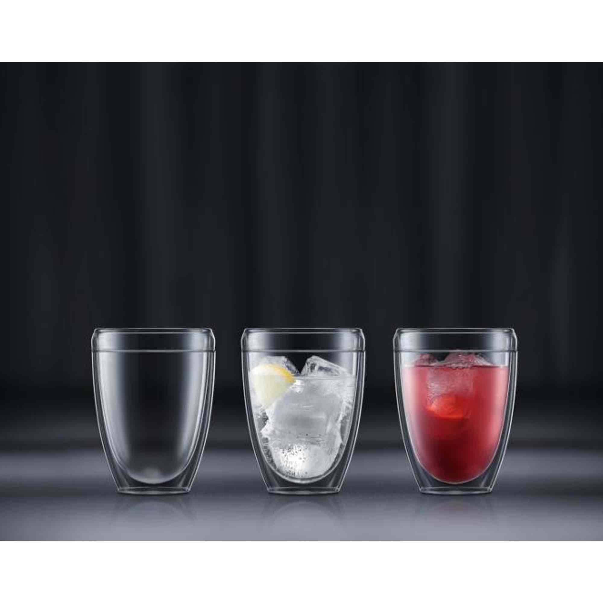 Bodum Pavina Plastic Double Wall Coffee Cup - 0.25l / 8oz - Pack of 2